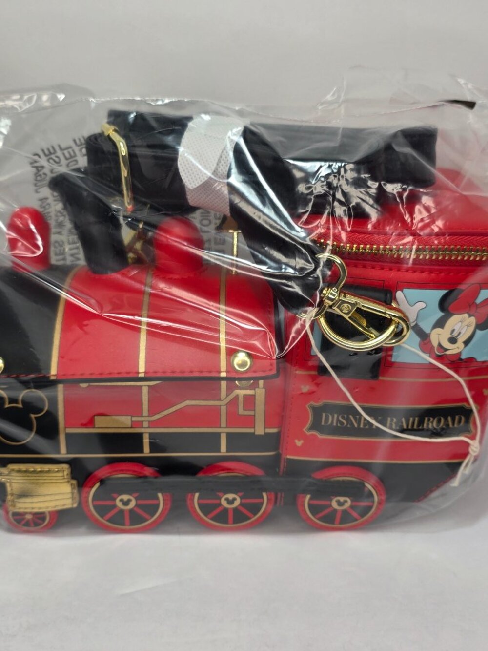 2026 Disney Parks Loungefly Railroad Train Mickey Minnie Mouse Crossbody Bag